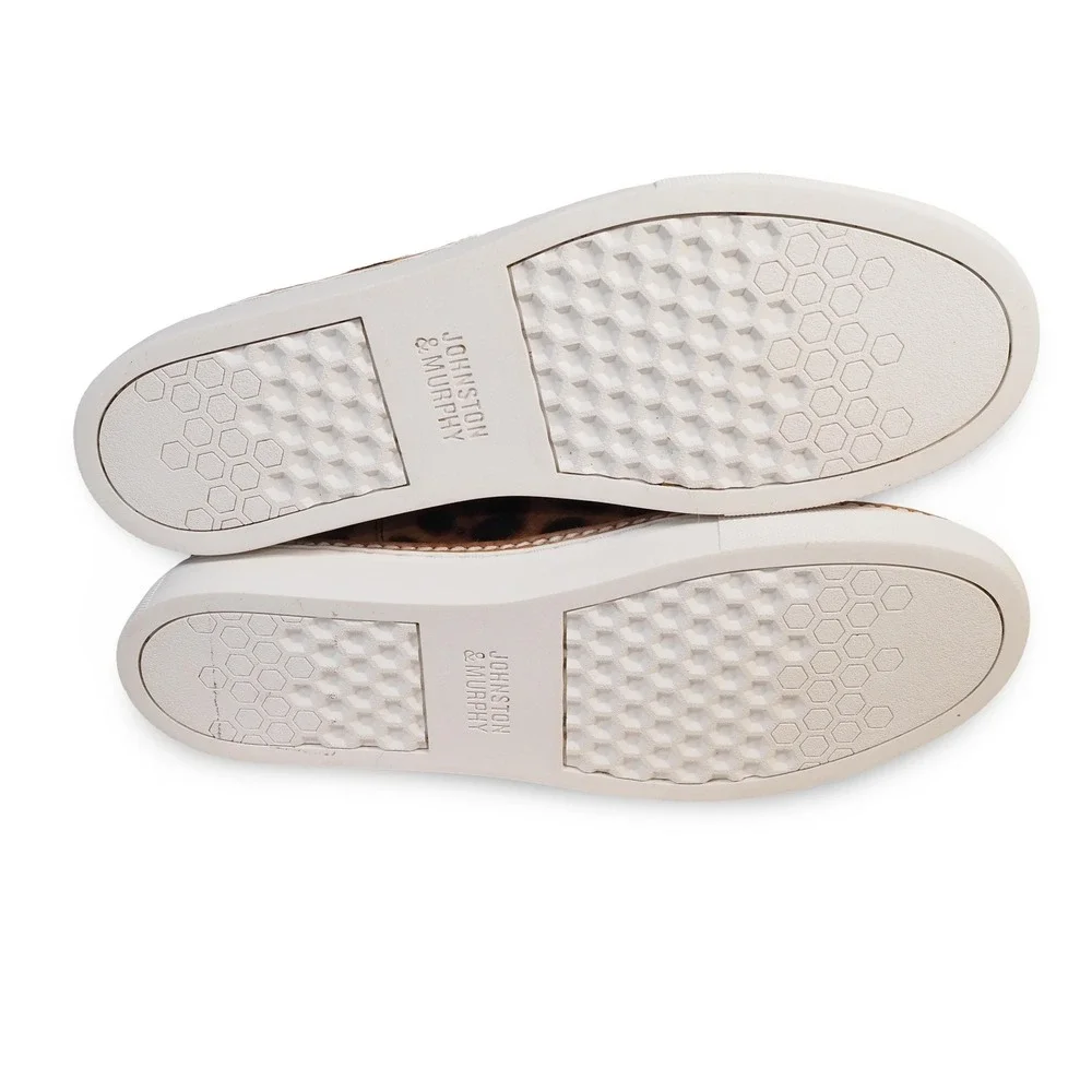 Johnston & Murphy Callie Women's 8.5M Snake Leopard Print Leather Sneakers